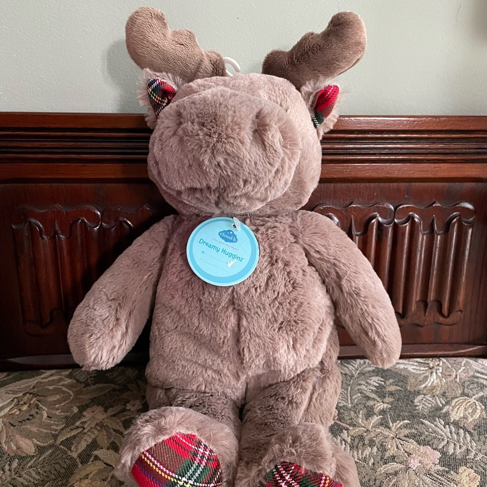 Cloud B Brown Plush Moose Toy. NWT.